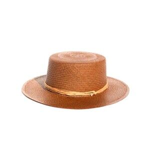 Elegancia Tropical Cordobes Spanish Style Ladies Genuine Panama Hat Caramel Sz M